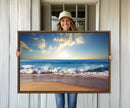 Coastal Tropical Beach Sunset Canvas Wall Art Print