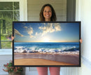 Coastal Tropical Beach Sunset Canvas Wall Art Print