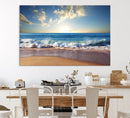 Coastal Tropical Beach Sunset Canvas Wall Art Print