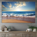Coastal Tropical Beach Sunset Canvas Wall Art Print