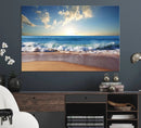 Coastal Tropical Beach Sunset Canvas Wall Art Print