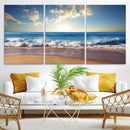 Coastal Tropical Beach Sunset Canvas Wall Art Print