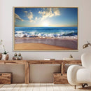 Coastal Tropical Beach Sunset Canvas Wall Art Print