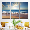 Coastal Tropical Beach Sunset Canvas Wall Art Print