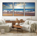 Coastal Tropical Beach Sunset Canvas Wall Art Print