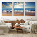 Coastal Tropical Beach Sunset Canvas Wall Art Print