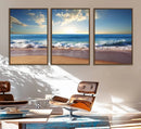 Coastal Tropical Beach Sunset Canvas Wall Art Print