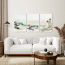 Watercolor Beach Art. Set of 3 Tropical Ocean Scene Decor by Wall Art Set