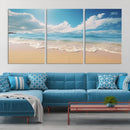 Coastal Wall Art - Serene Ocean Canvas Print with Beach and