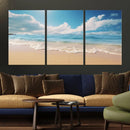 Coastal Wall Art - Serene Ocean Canvas Print with Beach and