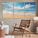 Coastal Wall Art - Serene Ocean Canvas Print with Beach and