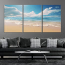 Coastal Wall Art - Serene Ocean Canvas Print with Beach and