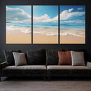 Coastal Wall Art - Serene Ocean Canvas Print with Beach and