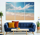 Coastal Wall Art - Serene Ocean Canvas Print with Beach and