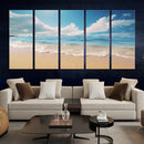 Coastal Wall Art - Serene Ocean Canvas Print with Beach and