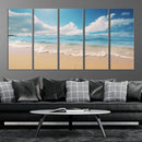 Coastal Wall Art - Serene Ocean Canvas Print with Beach and
