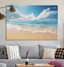 Coastal Wall Art - Serene Ocean Canvas Print with Beach and