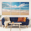 Coastal Wall Art - Serene Ocean Canvas Print with Beach and