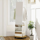 Coat Rack with Full Length Mirror Freestanding Coat Tree with 3 Hooks by LJGDeals