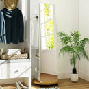 Coat Rack with Full Length Mirror Freestanding Coat Tree with 3 Hooks by LJGDeals