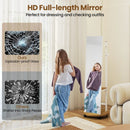 Coat Rack with Full Length Mirror Freestanding Coat Tree with 3 Hooks by LJGDeals
