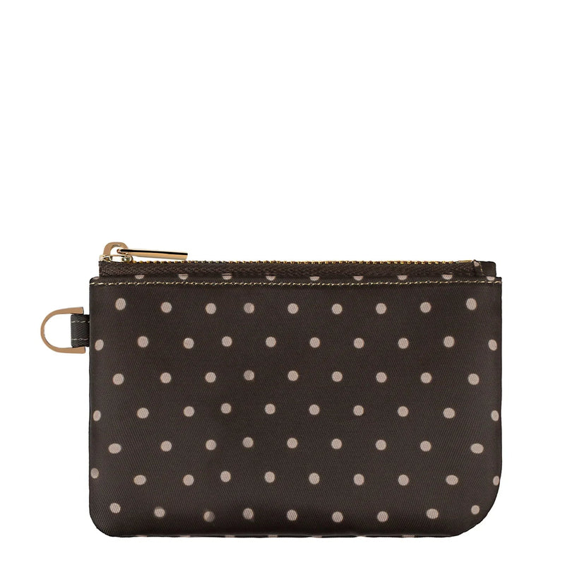 Cocoa Dot Zipper Pouch