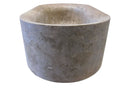Coffee Brown Natural Travertine Hand-Carved Oval Soaking Bathtub - 40x72x22 Inches