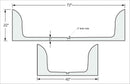 Coffee Brown Natural Travertine Hand-Carved Oval Soaking Bathtub - 40x72x22 Inches