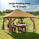 13 x 13 Feet Pop-up Instant Canopy Tent with Mesh Sidewall by LJGDeals