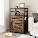 Cat Litter Box Enclosure with Louvered Door and 3-Tier Shelf by LJGDeals