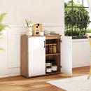 Coffee Bar Cabinet with 5-Position Adjustable Shelf for Living Room Dining Room-Natural by LJGDeals
