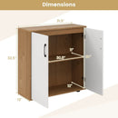 Coffee Bar Cabinet with 5-Position Adjustable Shelf for Living Room Dining Room-Natural by LJGDeals