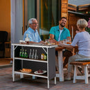 Folding Camping Table with 2-Tier Open Shelves for Outdoor BBQ by LJGDeals