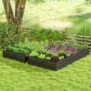 Large Outdoor Metal Planter Box for Vegetable Fruit Herb Flower-Coffee by LJGDeals