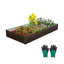 Large Outdoor Metal Planter Box for Vegetable Fruit Herb Flower-Coffee by LJGDeals
