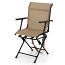 Foldable Swivel Patio Chair with Armrest and Mesh Back by LJGDeals