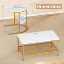 Coffee Table 2-Tier Rectangle Coffee Table and Side End Table with Storage Shelves by LJGDeals