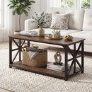 Coffee Table 2-Tier Center Table with Storage Shelf by LJGDeals