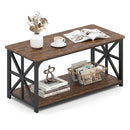 Coffee Table 2-Tier Center Table with Storage Shelf by LJGDeals