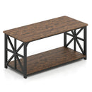 Coffee Table 2-Tier Center Table with Storage Shelf by LJGDeals