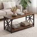 Coffee Table 2-Tier Center Table with Storage Shelf by LJGDeals