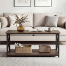Coffee Table 2-Tier Center Table with Storage Shelf by DirectDeals