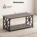 Coffee Table 2-Tier Center Table with Storage Shelf by LJGDeals