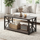 Coffee Table 2-Tier Center Table with Storage Shelf by LJGDeals