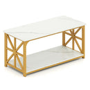 Coffee Table 2-Tier Center Table with Storage Shelf by LJGDeals