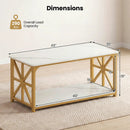 Coffee Table 2-Tier Center Table with Storage Shelf by LJGDeals
