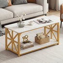 Coffee Table 2-Tier Center Table with Storage Shelf by LJGDeals