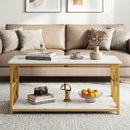 Coffee Table 2-Tier Center Table with Storage Shelf by LJGDeals