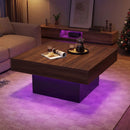 Coffee Table Accent Table with LED Lights and Dynamic Modes by LJGDeals
