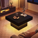 Coffee Table Accent Table with LED Lights and Dynamic Modes by LJGDeals